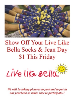 This Friday is Live Like Bella Show-Off Your Socks Day